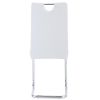 5-Piece Dining Table Chairs Set, Rectangular Dining Room Table Set for 4, Modern Dining Table with 4 PU Leather Chairs for Kitchen Dining Room, White