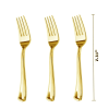 JL Prime 100 Piece Gold Plastic Forks Set, Re-Usable Recyclable Plastic Forks, Gold Plastic Forks, Great for Wedding, Anniversary, Rehearsal, Shower E