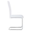 5-Piece Dining Table Chairs Set, Rectangular Dining Room Table Set for 4, Modern Dining Table with 4 PU Leather Chairs for Kitchen Dining Room, White